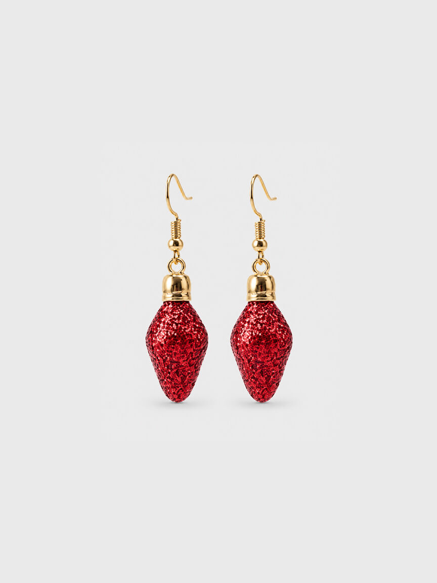 Red Christmas Light Earrings