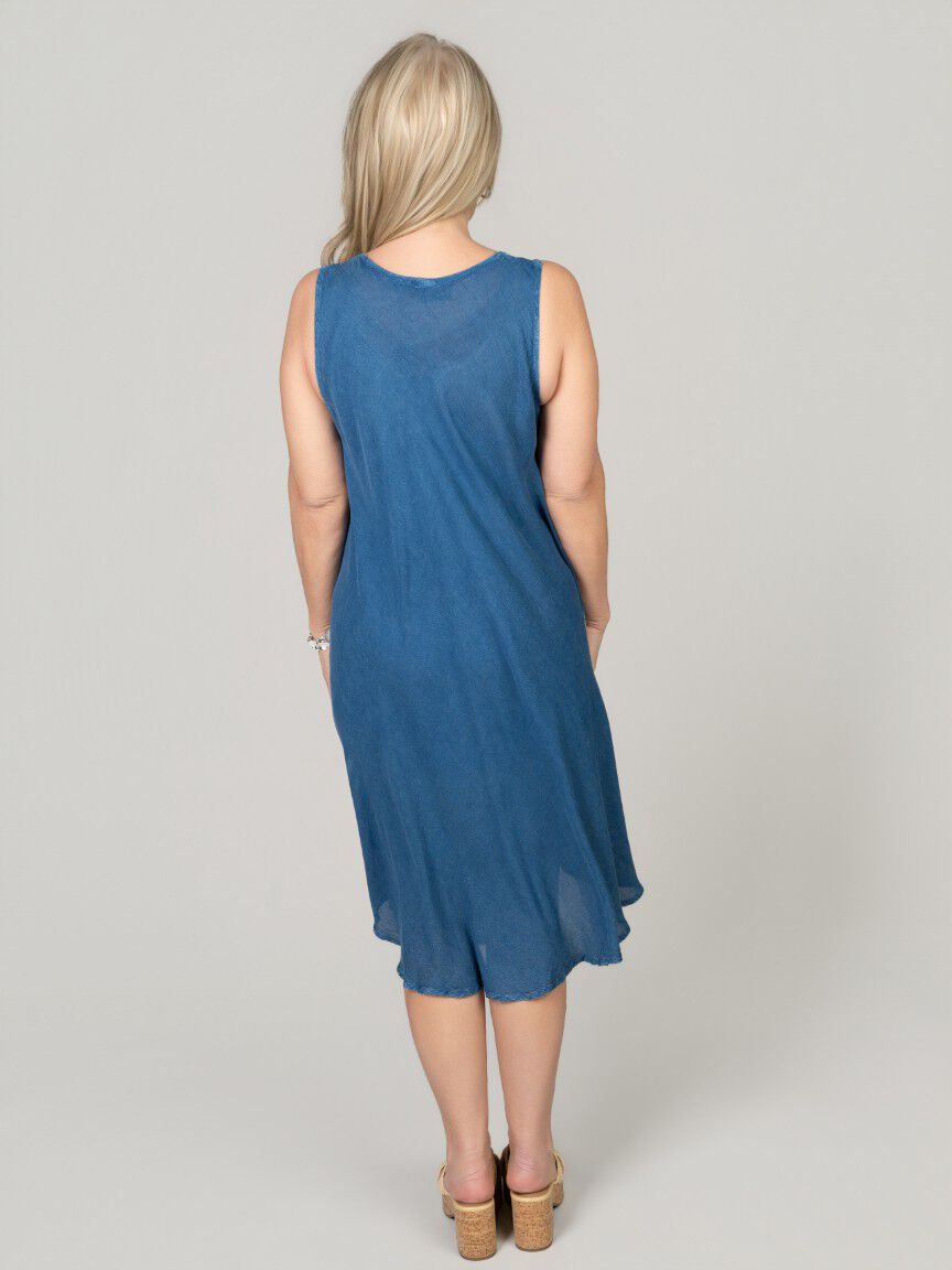 Sleeveless Tie Dye Midi Dress