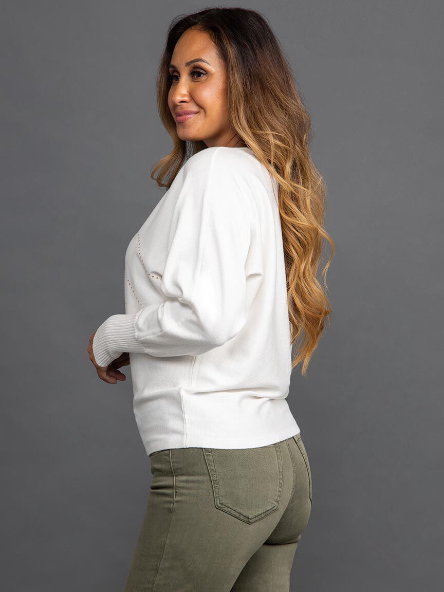 Long Sleeve Drop Shoulder Sweater Image 3