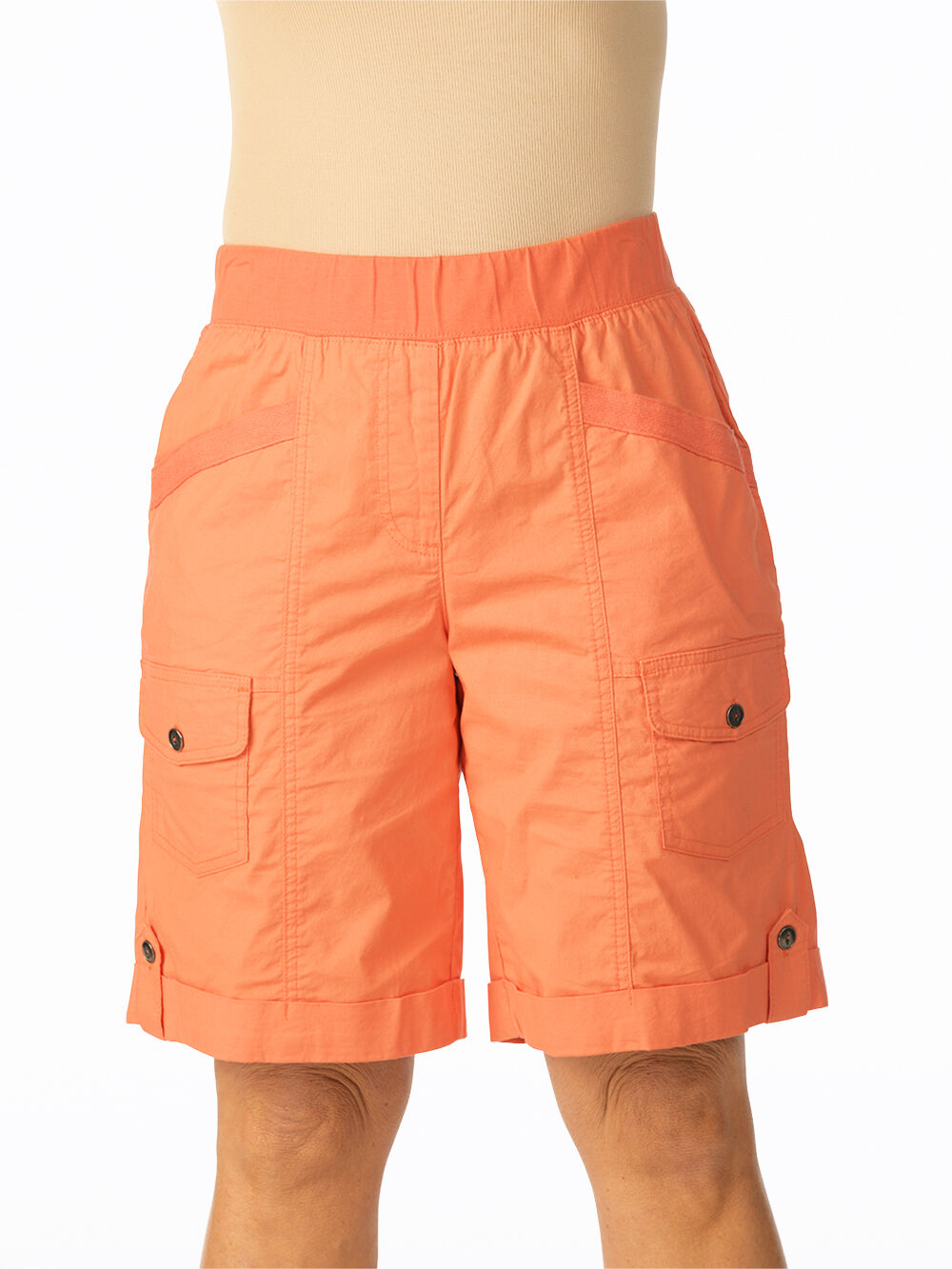 Orange Cargo Shorts, Orange