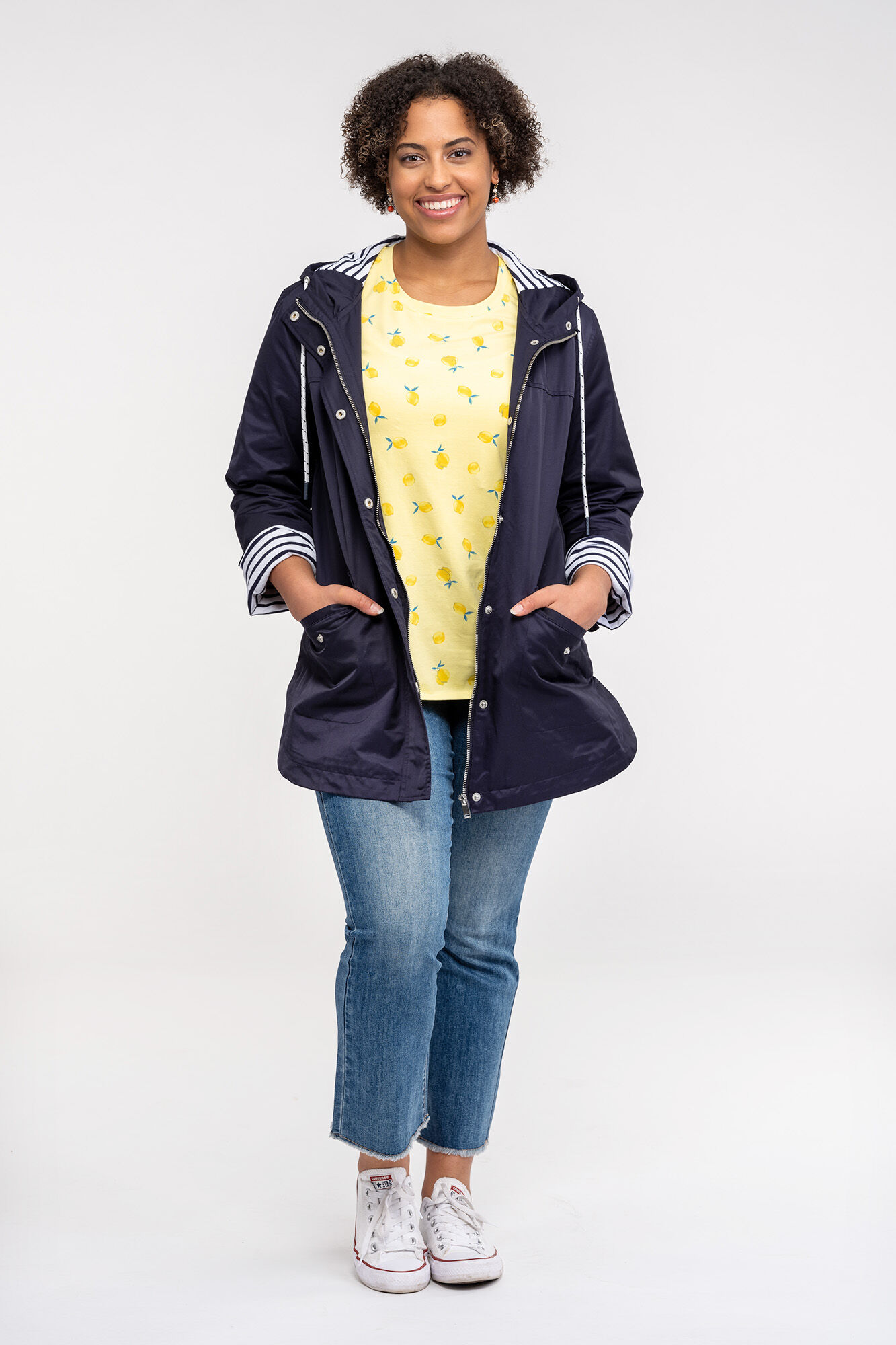 Lemon Print Cuffed T-Shirt Image 3