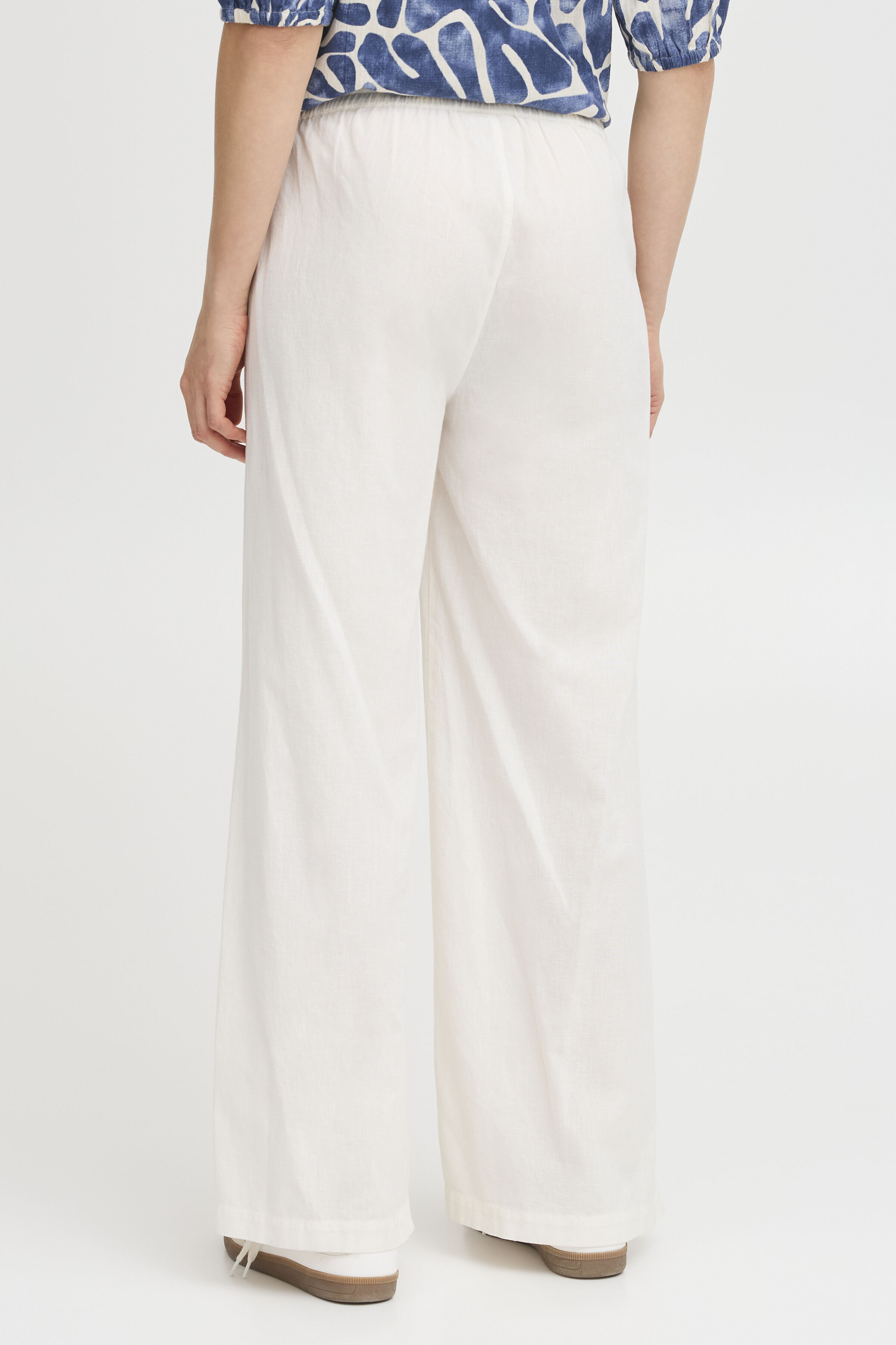 Cotton Linen Blend Pull On Pants Image 2