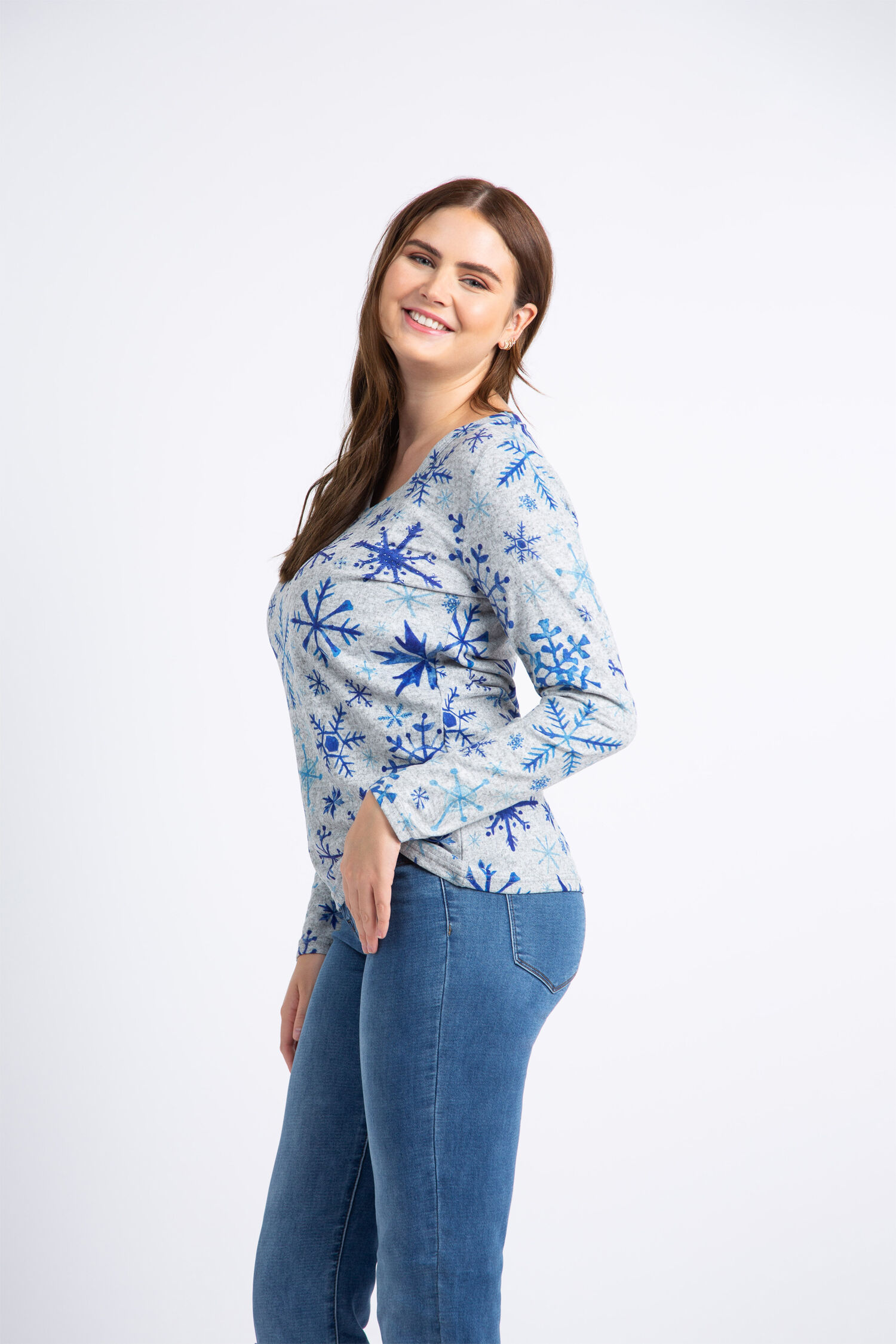 Long Sleeve Snowflake Top  Image 3