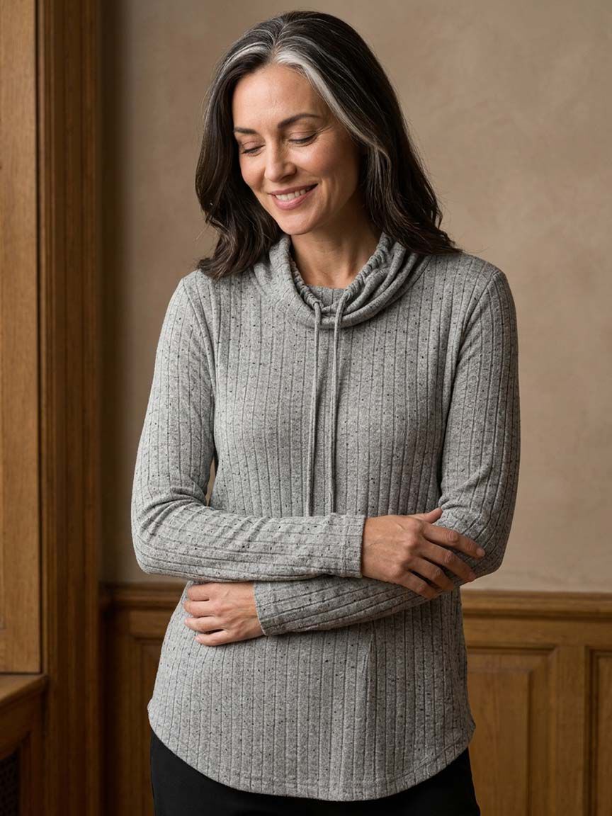 Long Sleeve Cowl Neck Top