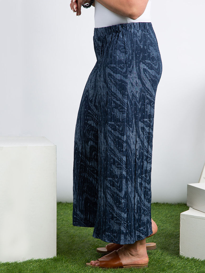 Crushed Abstract Print Culotte Image 3