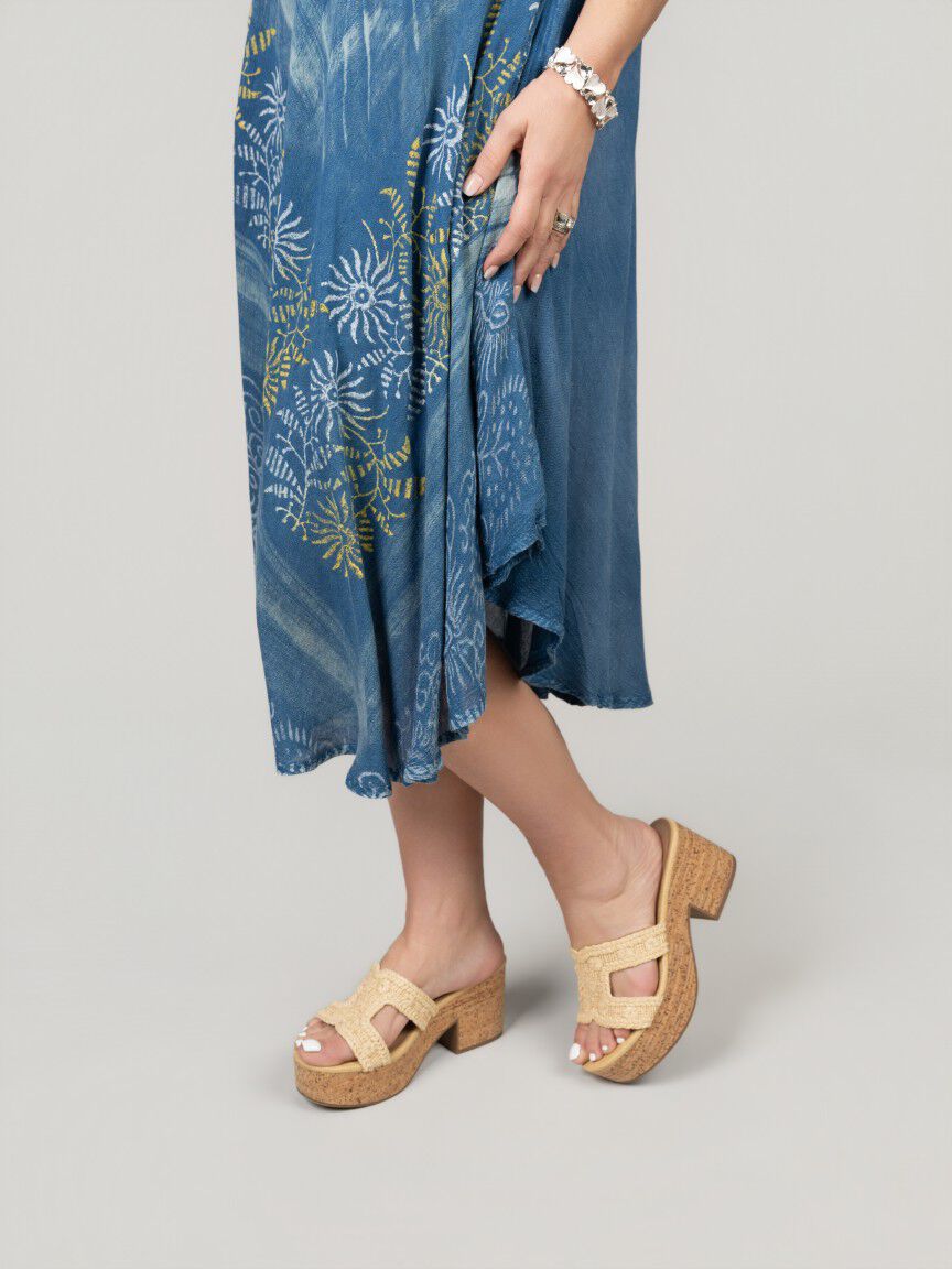 Sleeveless Tie Dye Midi Dress