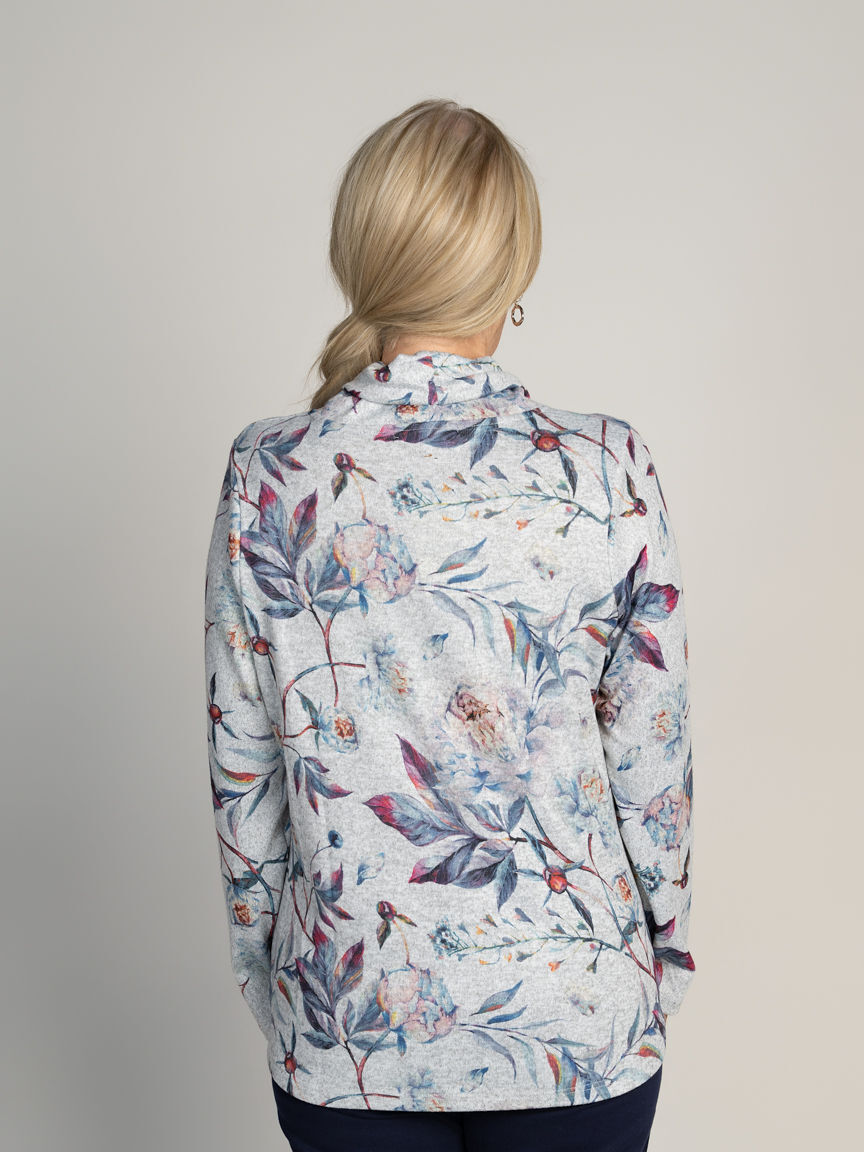 Drawstring Cowl Neck Pullover
