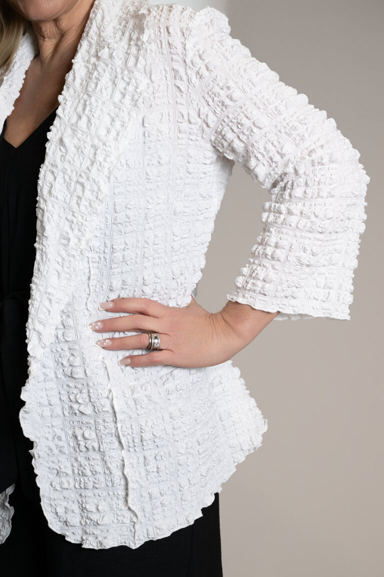 Open Front Crinkle Cardigan Image 3