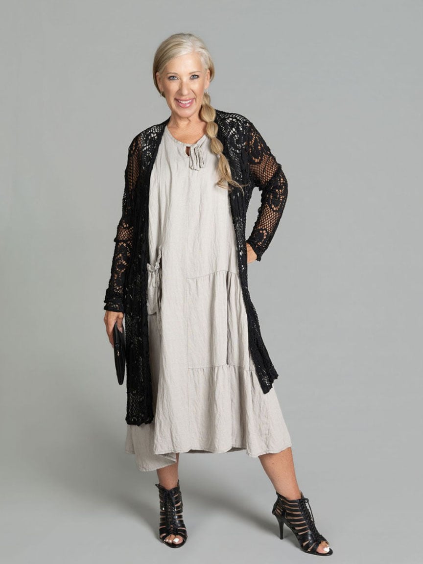 Sleeveless Midi Dress With Pocket Image 1