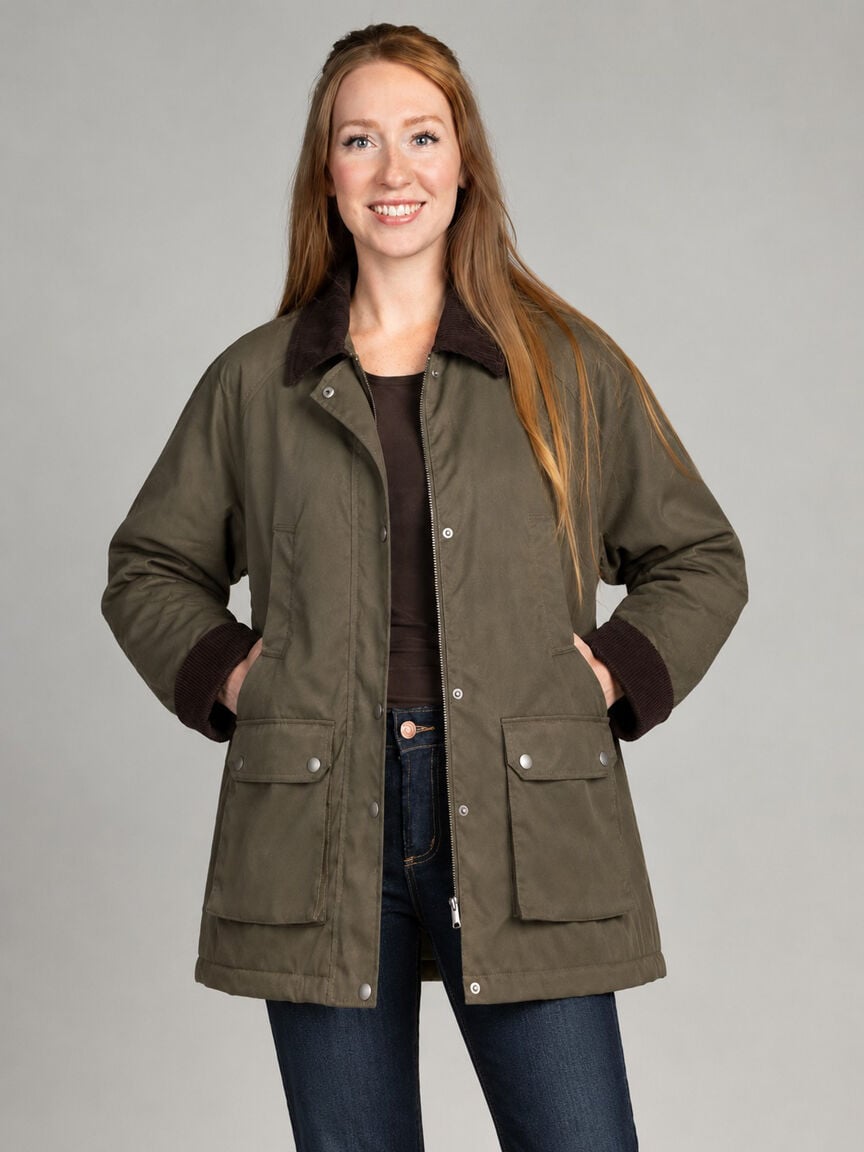 Corduroy Trim Utility Jacket
