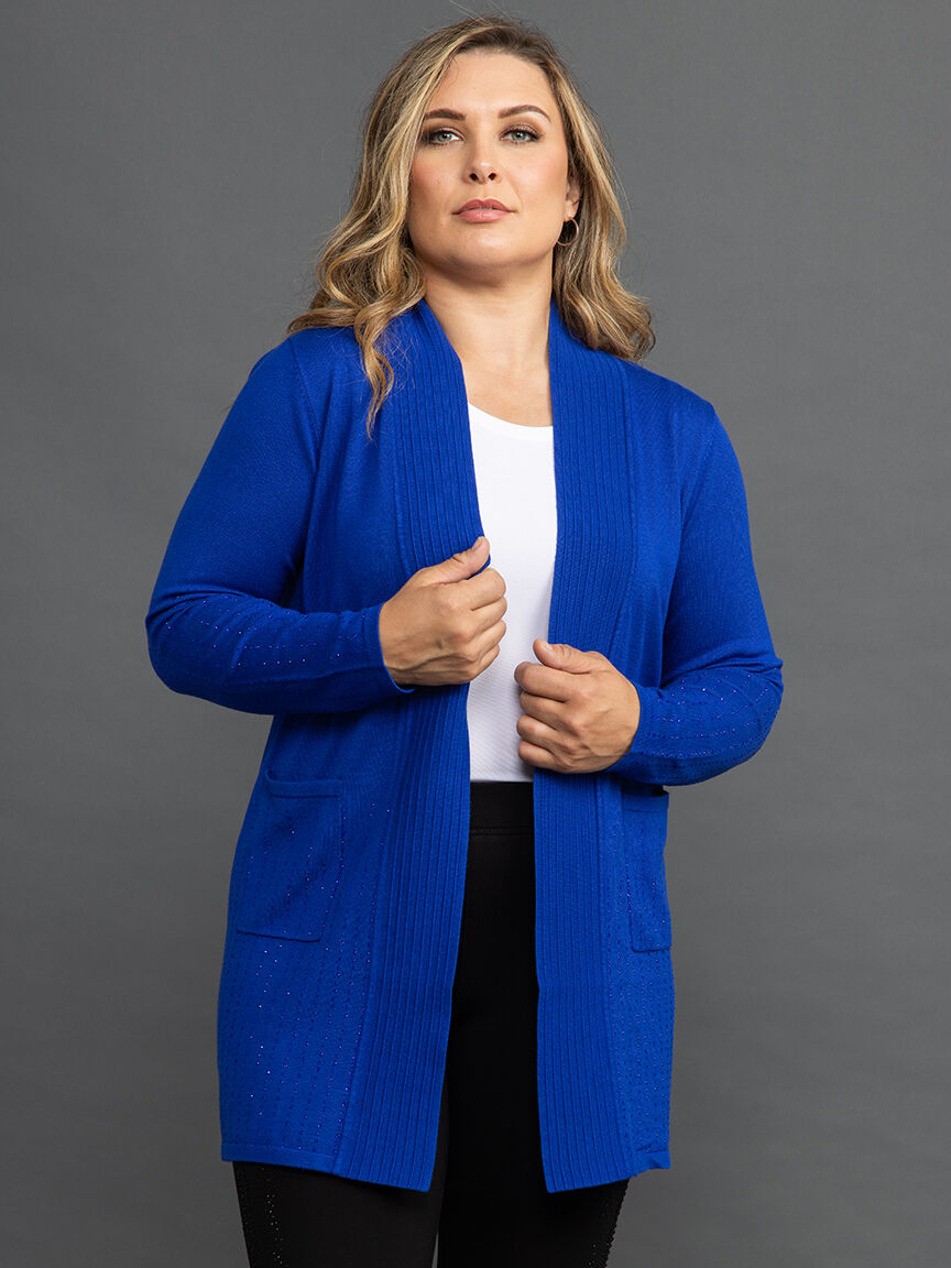 Longline Cardigan w/ Hotfix Image 1