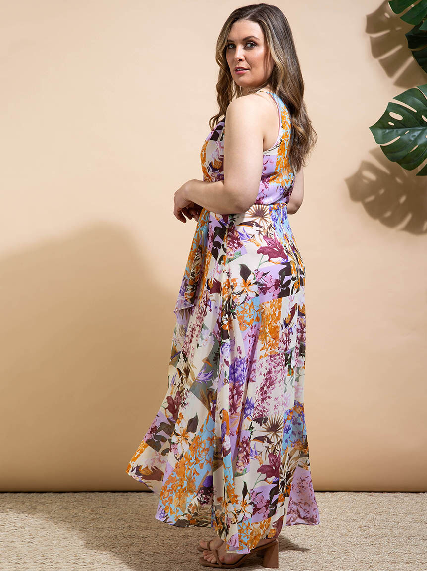 Lined Maxi Dress w/ Keyhole Neck Image 2