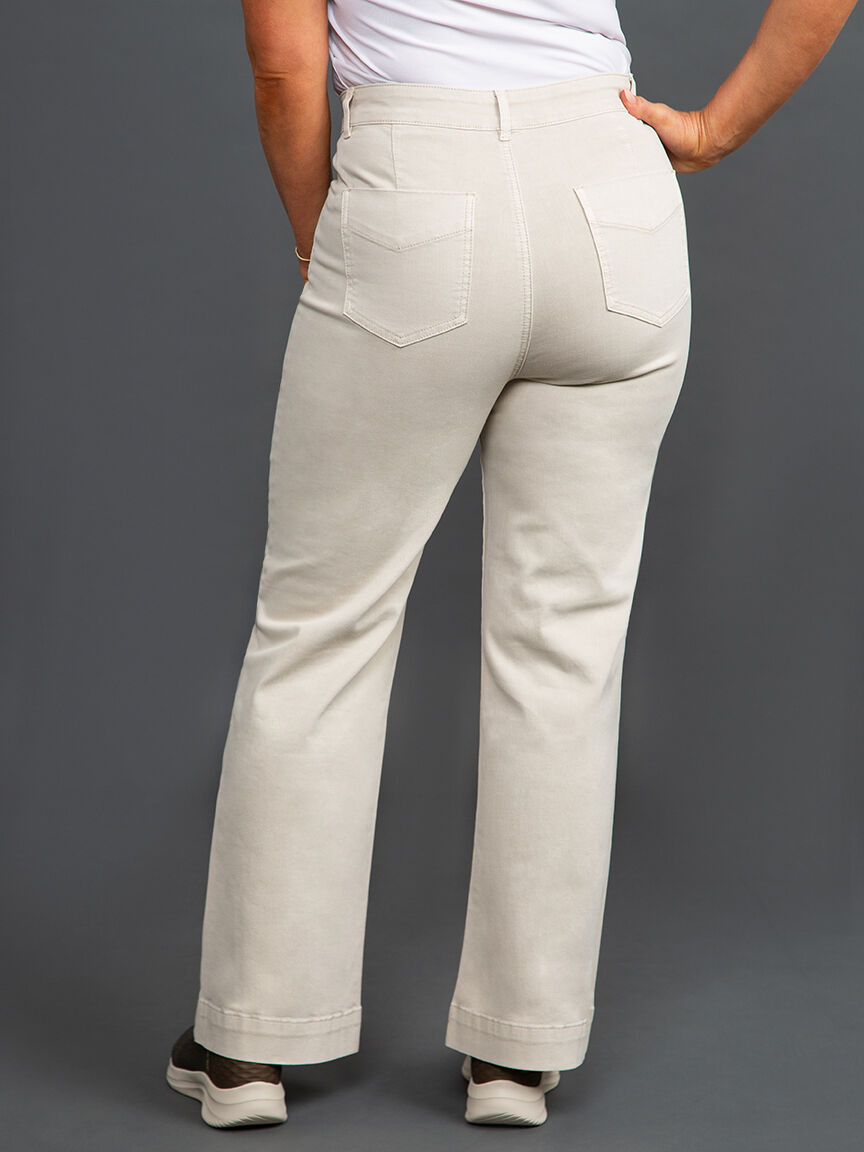 5-Pocket Wide Leg Denim Pants Image 4