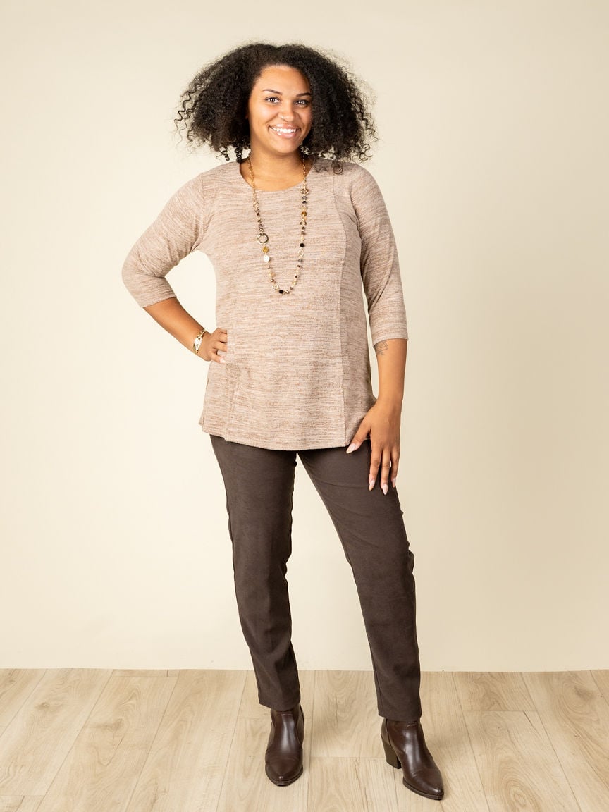 Long Sleeve Tunic With Kangaroo Pocket