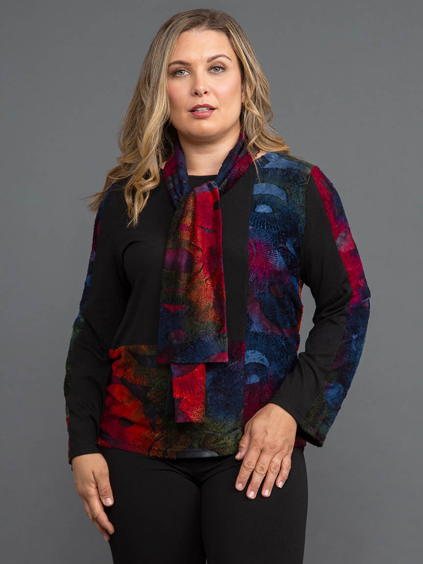 Long Sleeve Tunic with Matching Scarf Image 2