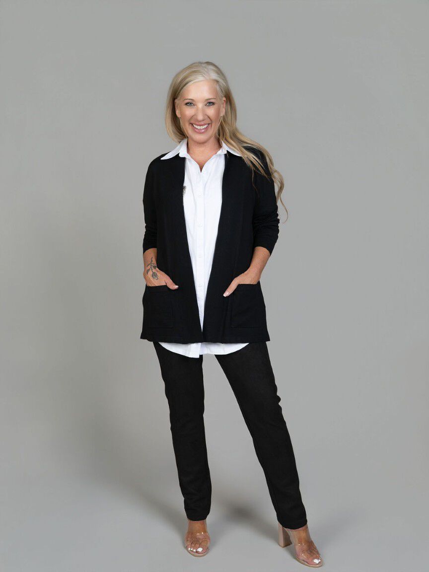 Suede Pull-On Pants