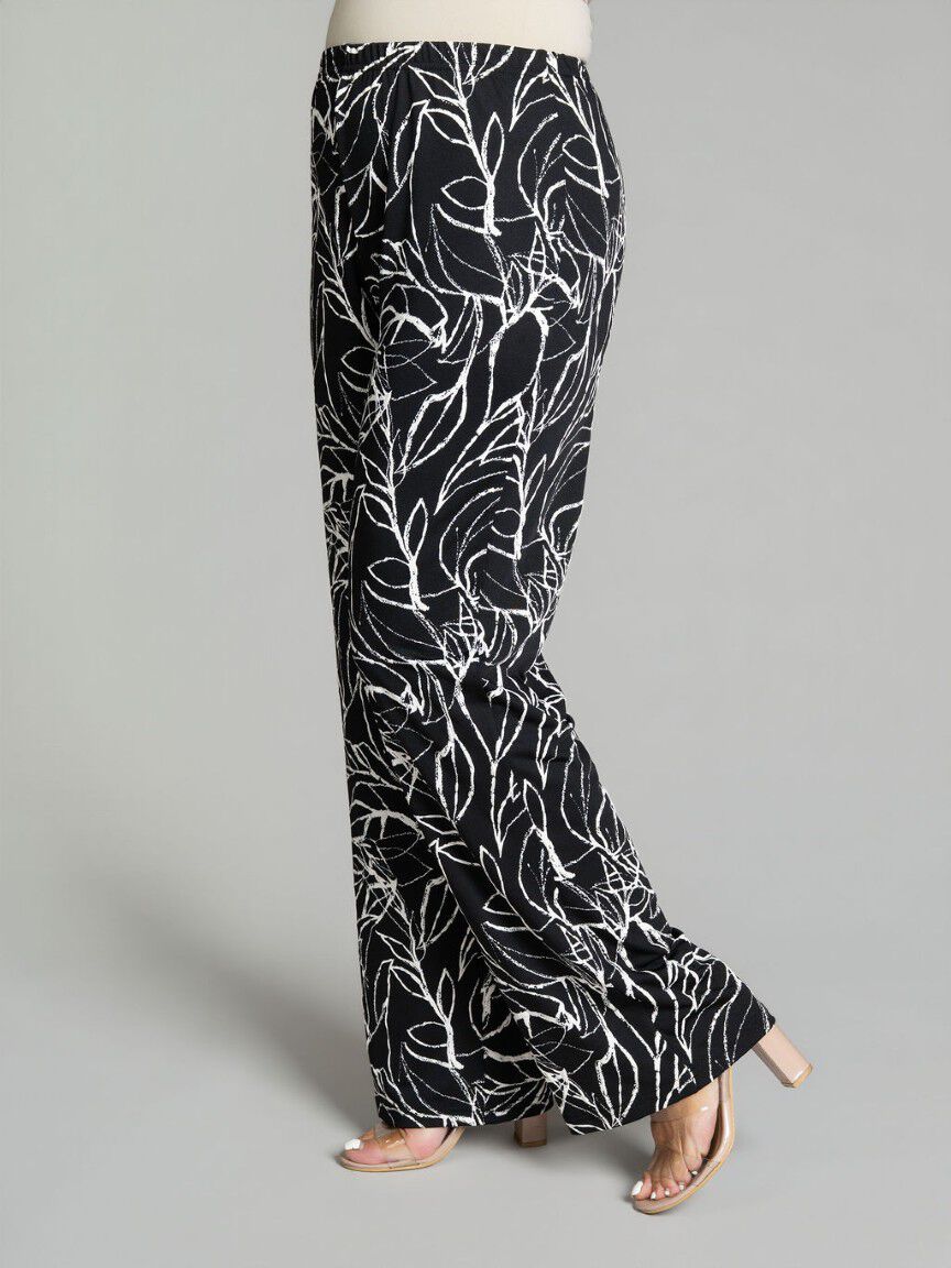 Elastic Waist Straight Leg Pants