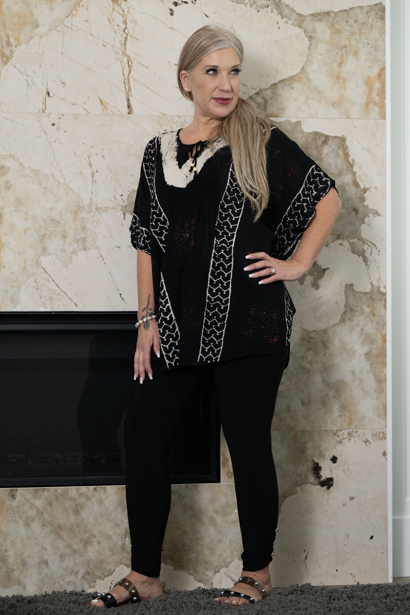 Square Poncho Flare Shirt  Image 3