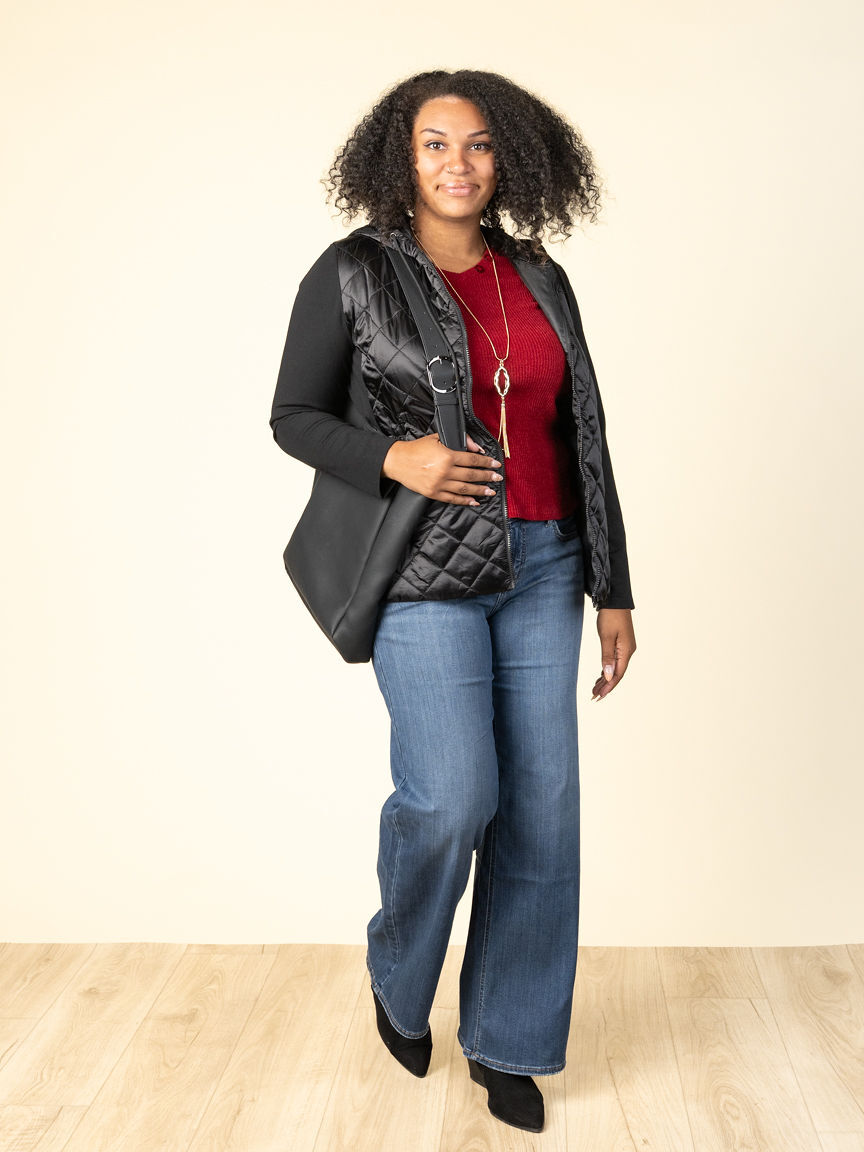 Asymmetrical Long Sleeve Top With Buttons