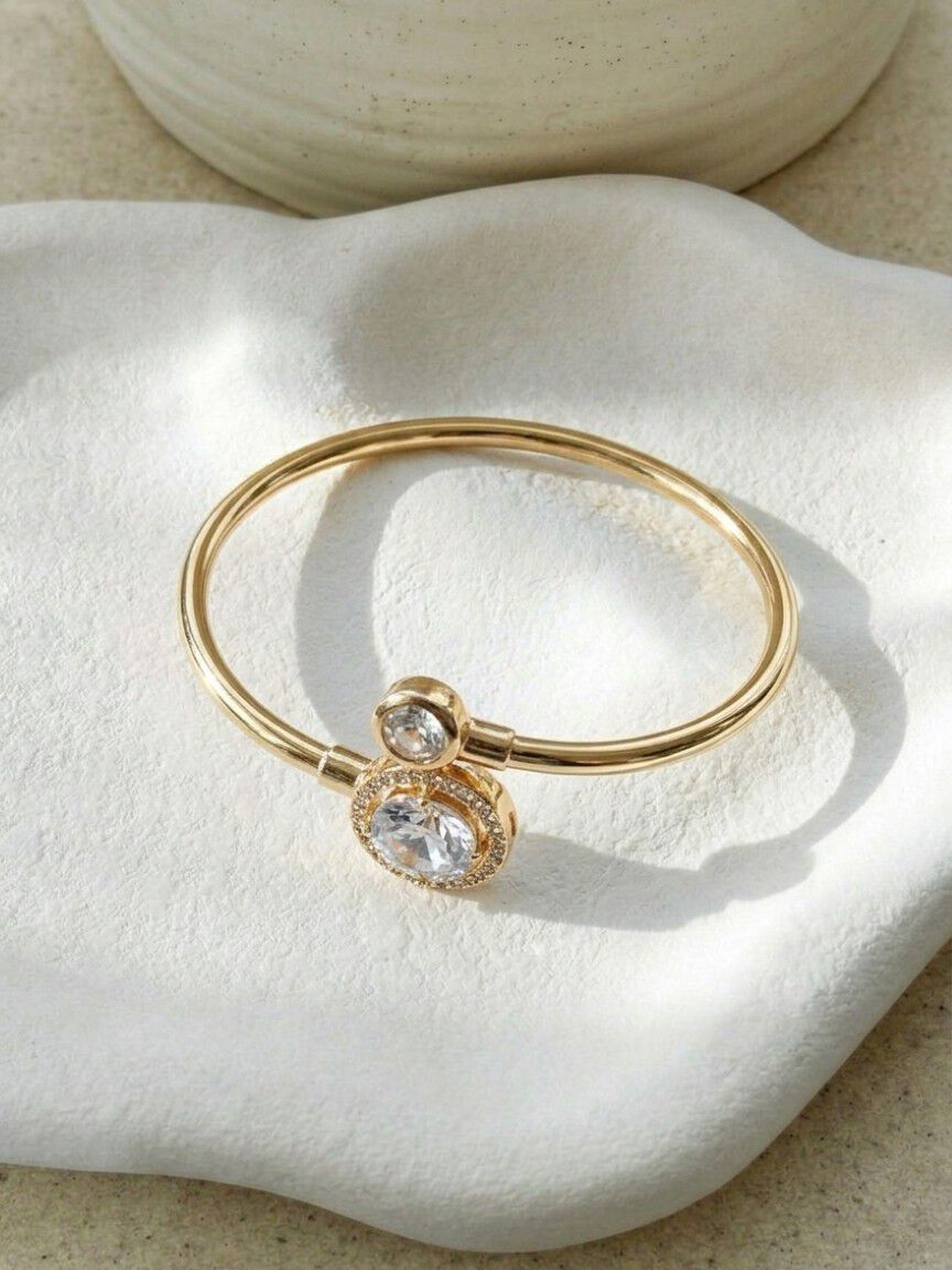 Gold Crystal Cuff Bracelet