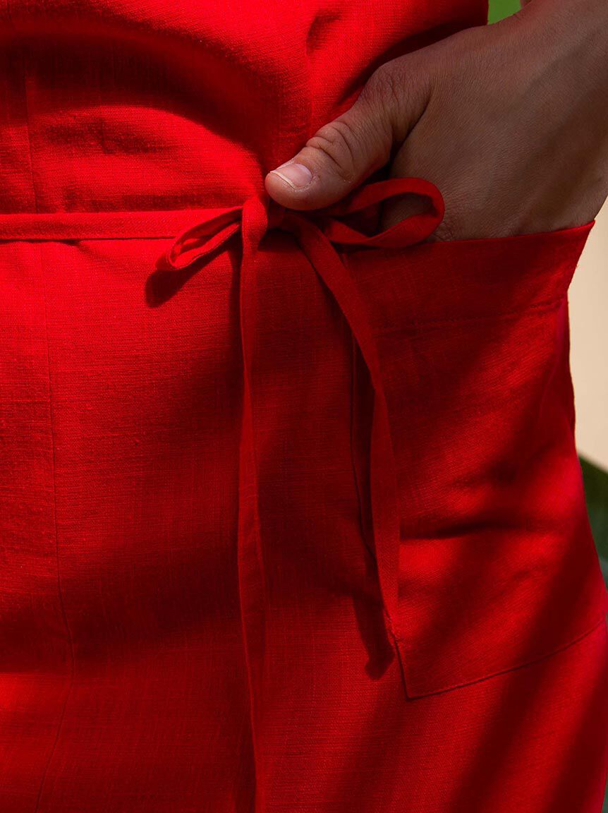 Linen Blend Maxi Dress Image 4