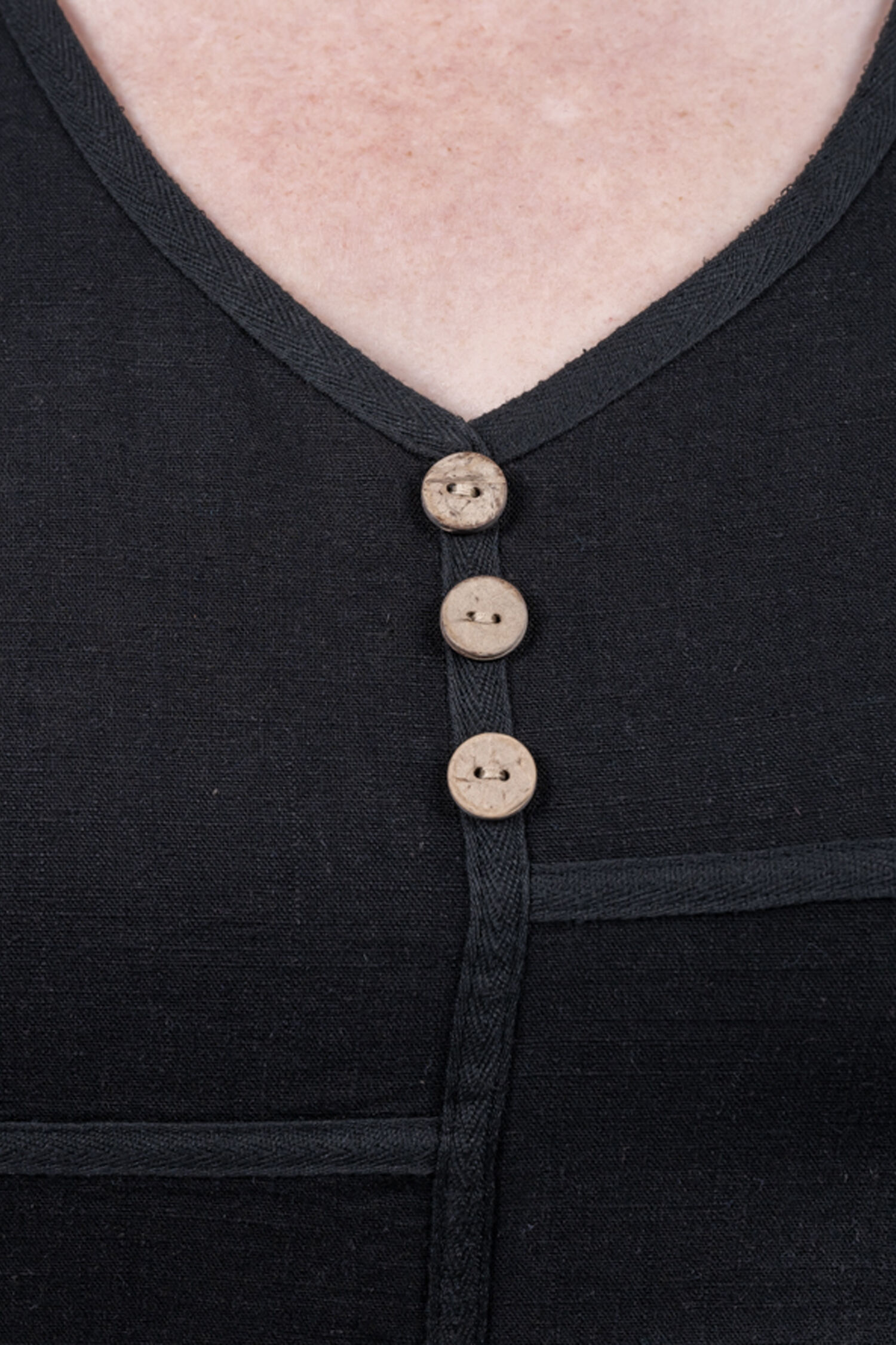 Sleeveless Linen Blend Midi Dress w/ Pockets Image 3