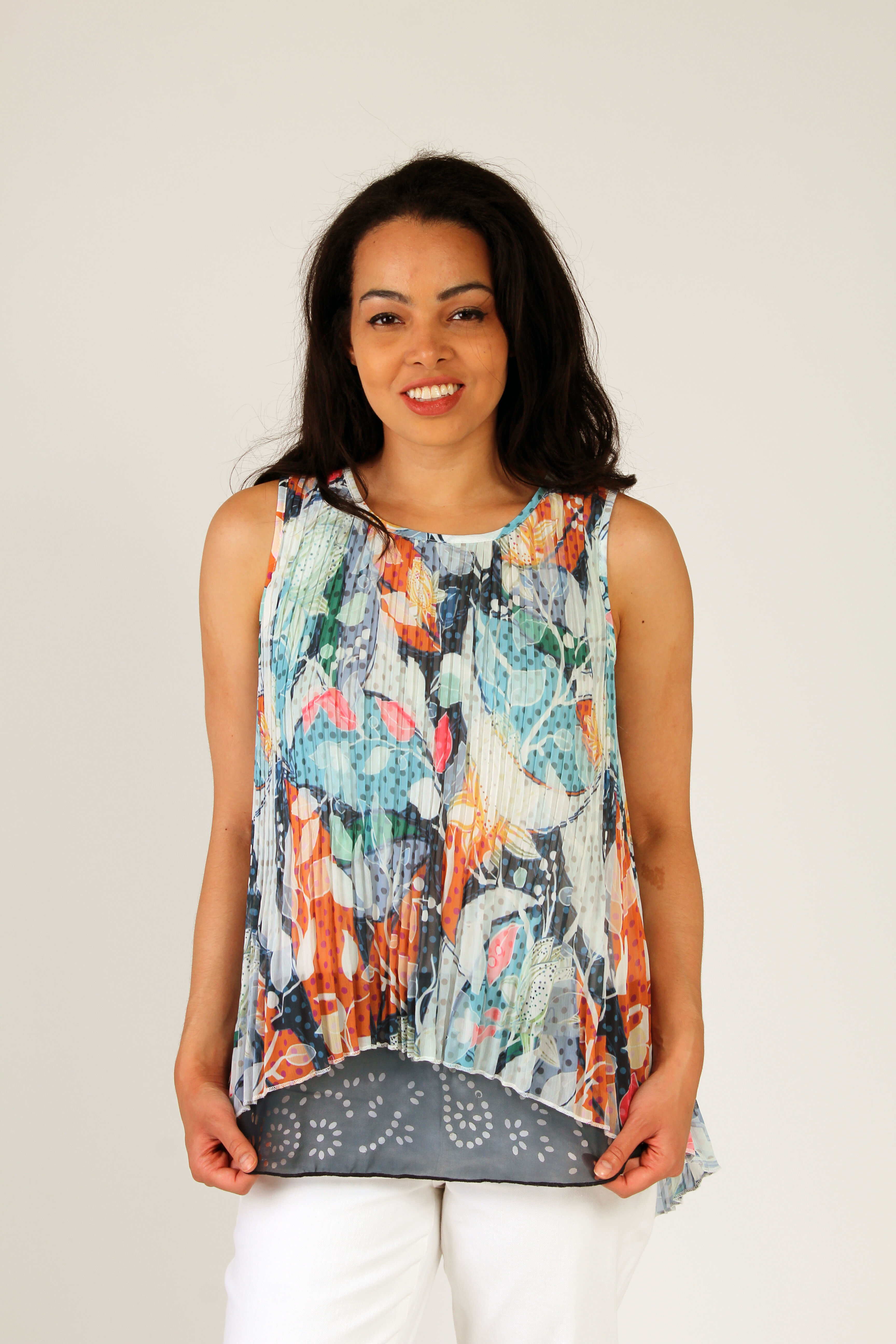 Layered Sleeveless Blouse