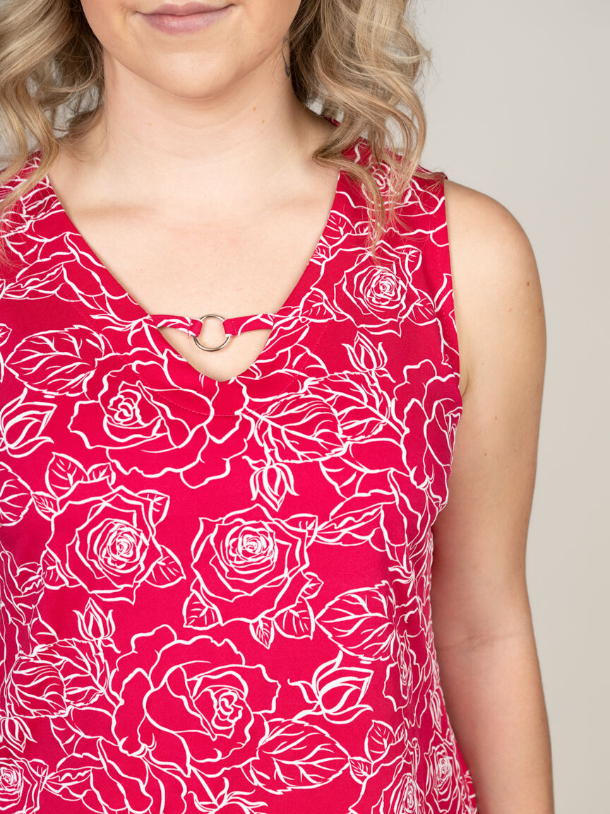 Sleeveless V-Neck Top