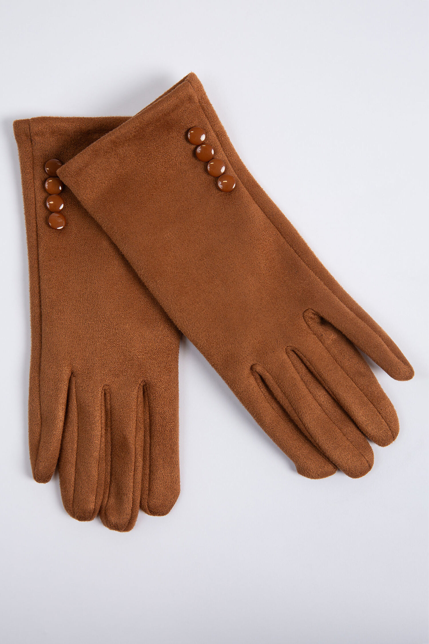 Faux-Suede Touchscreen Gloves Image 3