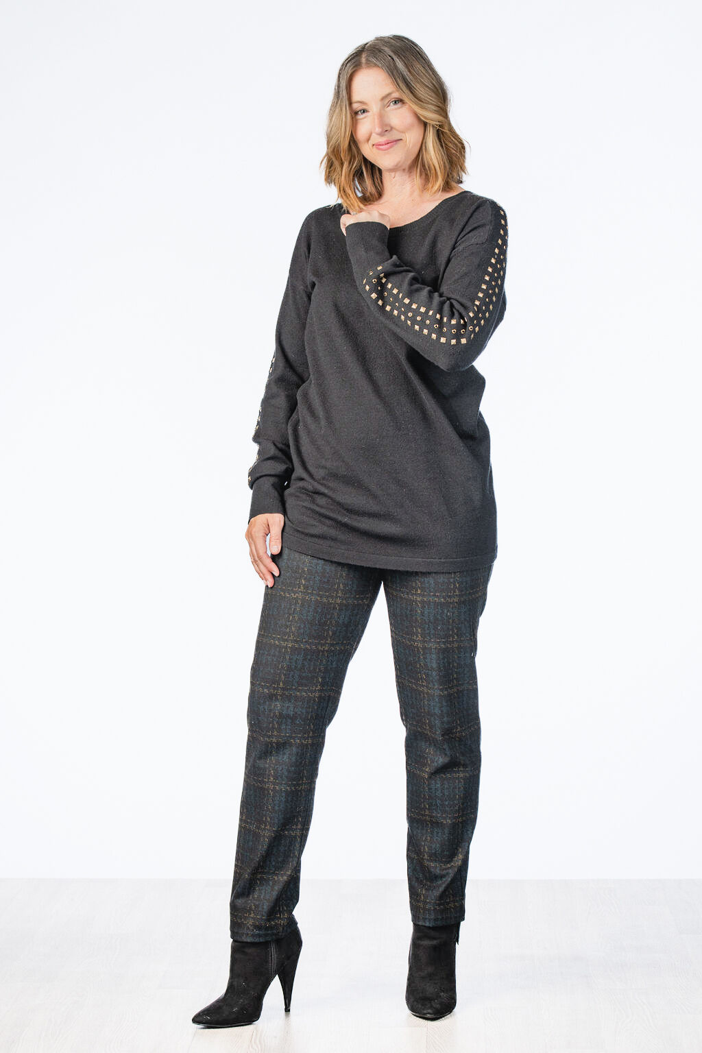 Gold-Studded Sweater  Image 3