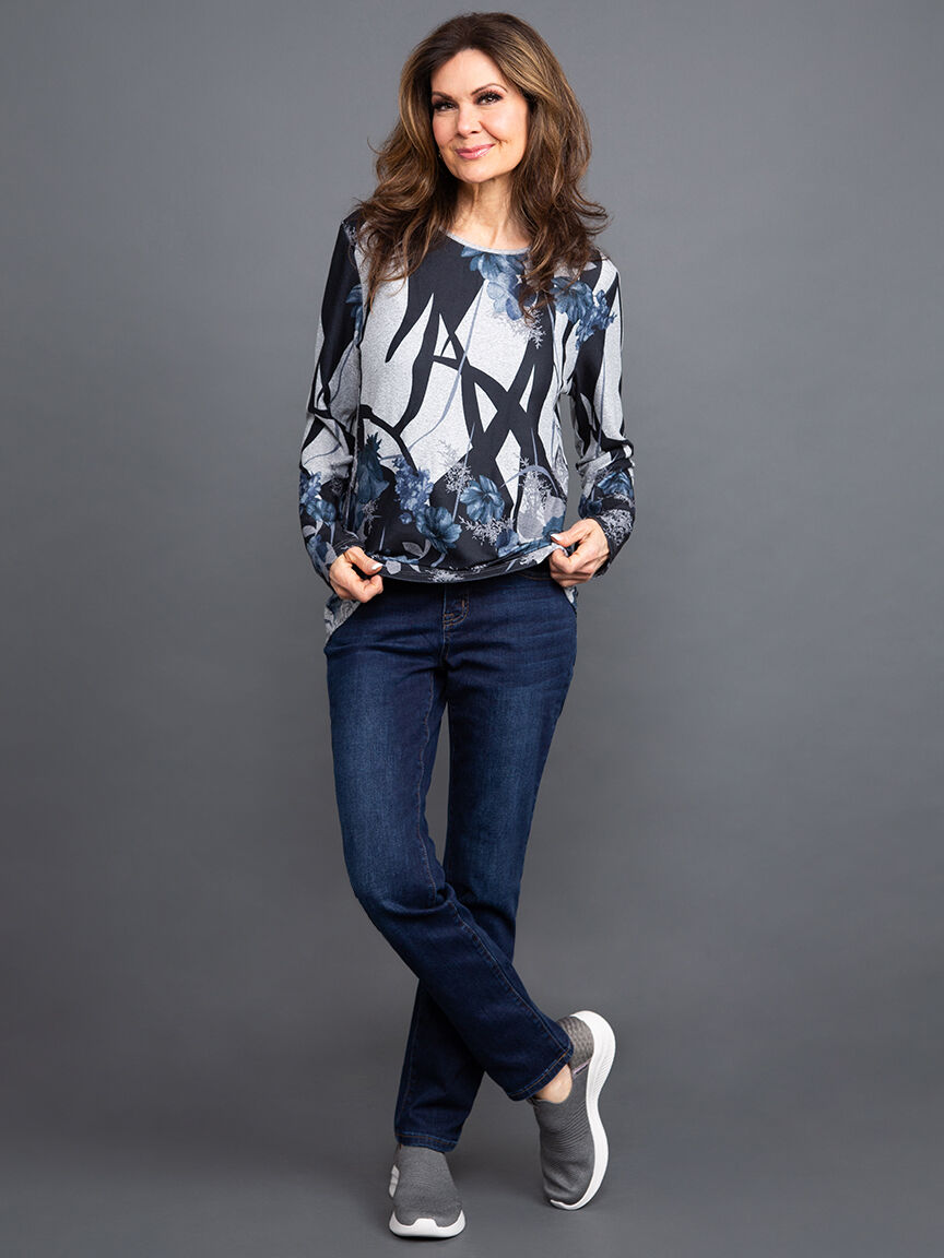 Long Sleeve Floral Top Image 1