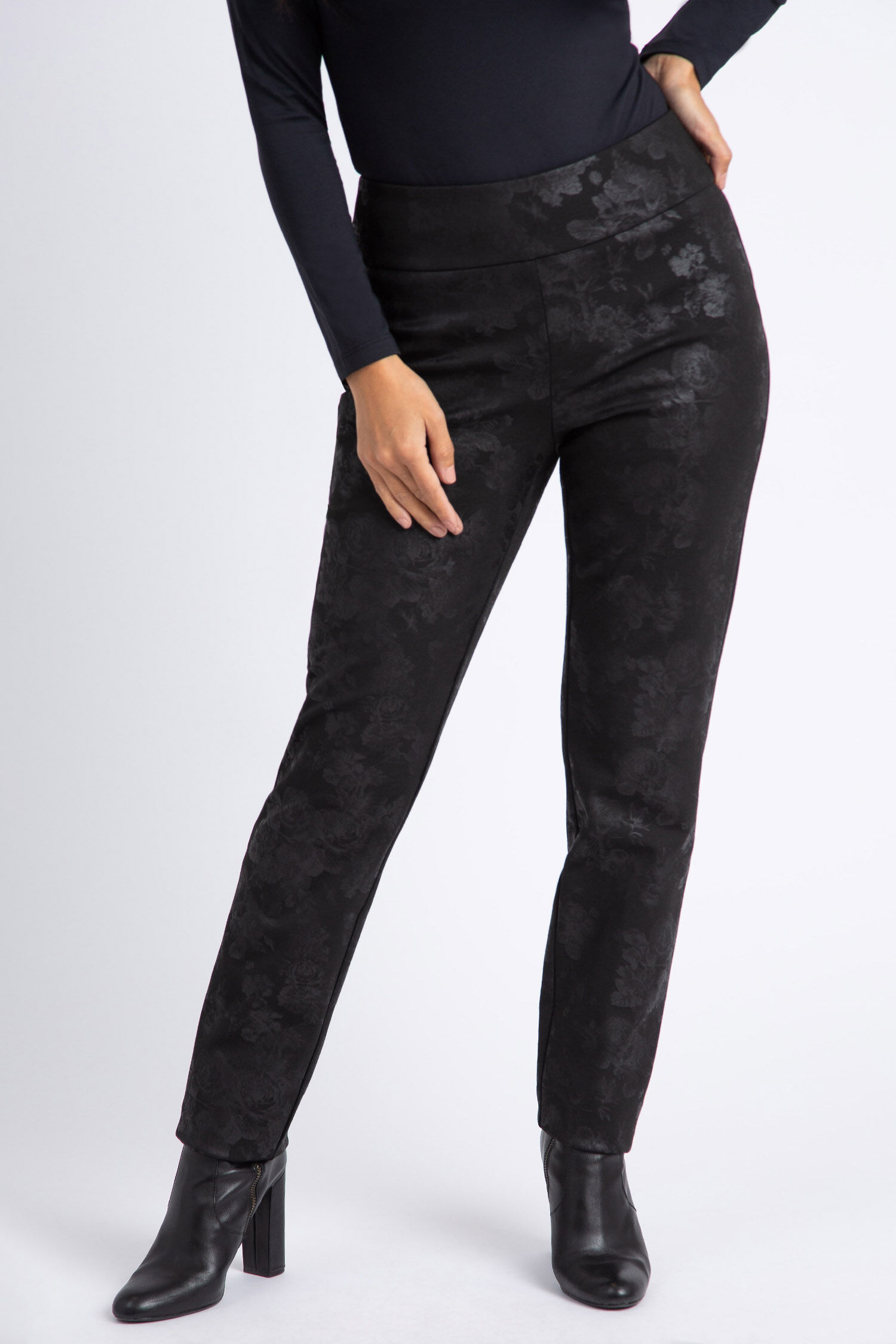 Pull-On Full Length Pant w/ Tummy Control Image 1