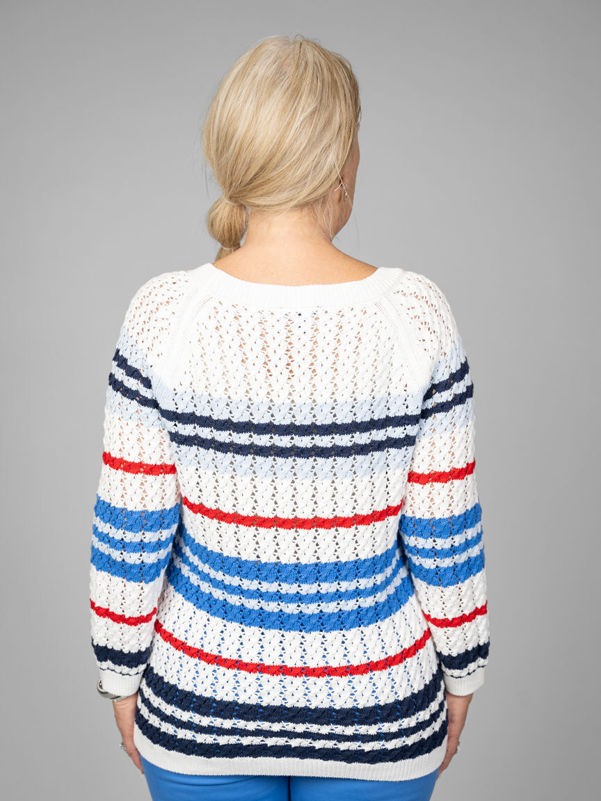 Crochet Sweater with Cable Details