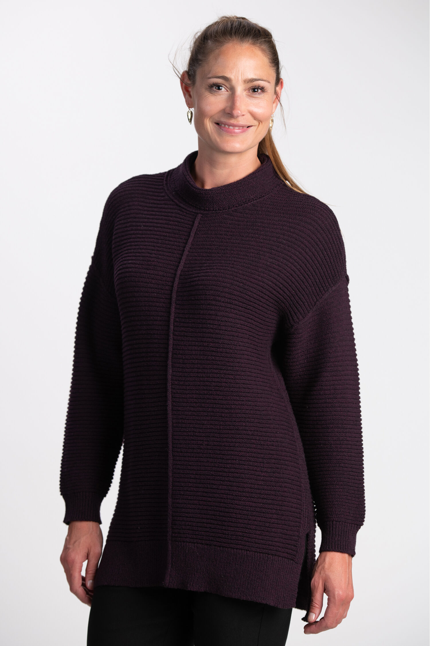 Long Sleeve Cowl Neck Sweater  Image 1