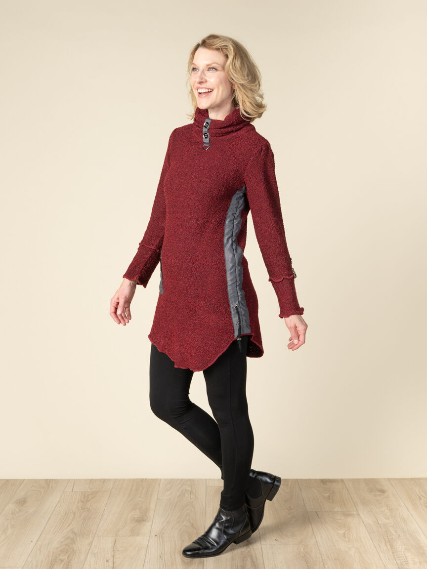 Long Sleeve Boucl&eacute; Tunic