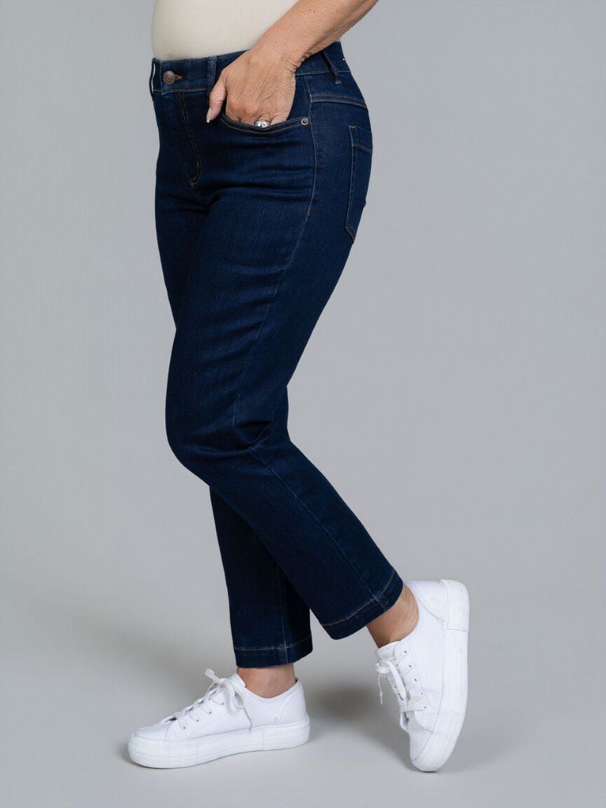 Audrey Mid-Rise Hugging Straight Crop Jeans Image 2