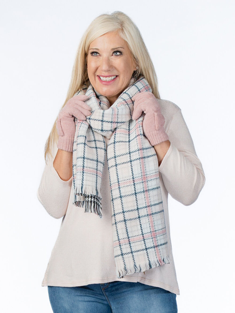 Plaid Reversible Fall Scarf  Image 2