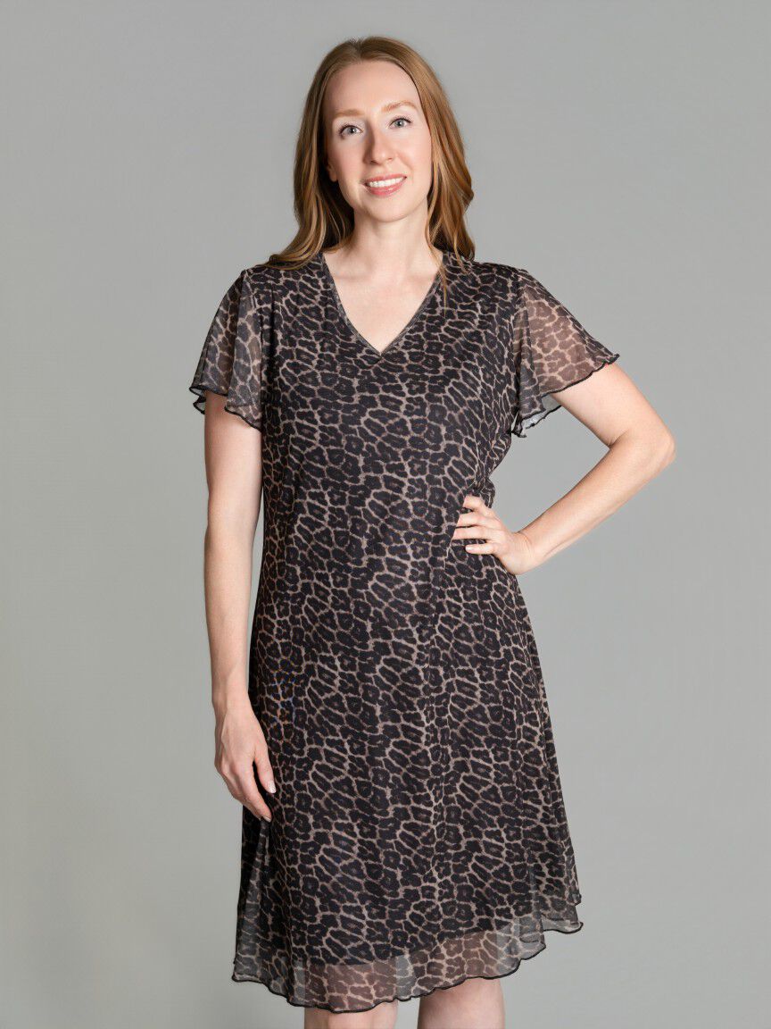 Short Sleeve Mesh Dress