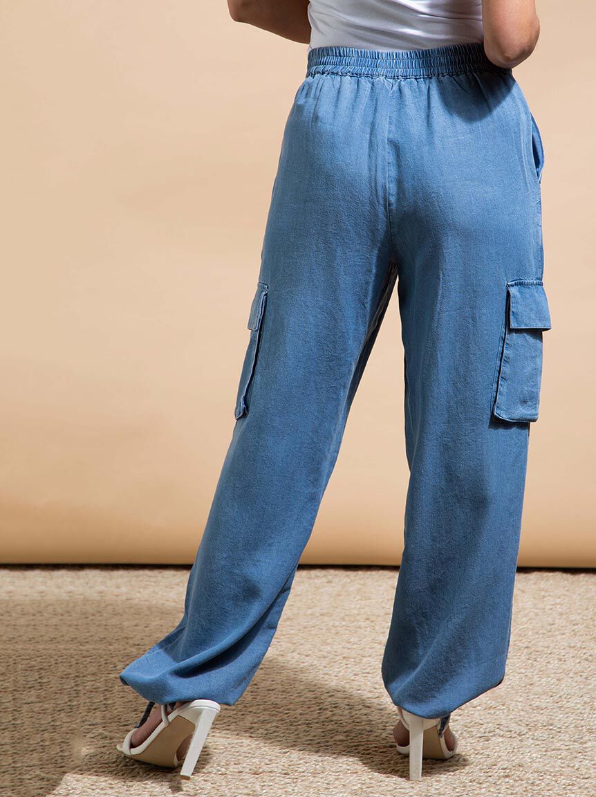 Tencel Cargo Pants Image 3