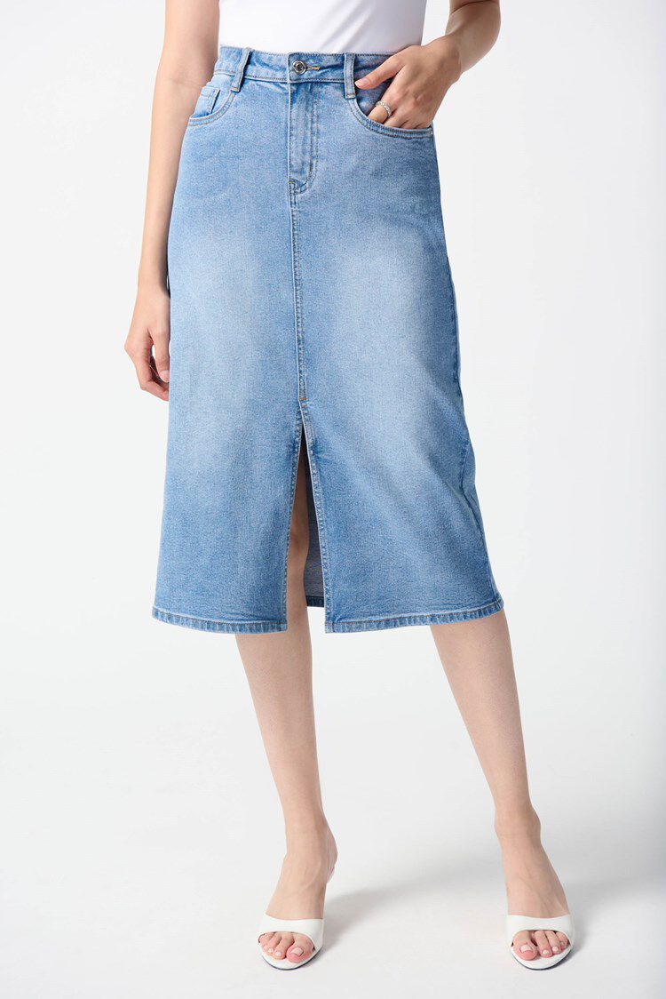 Denim A-Line Skirt Image 2