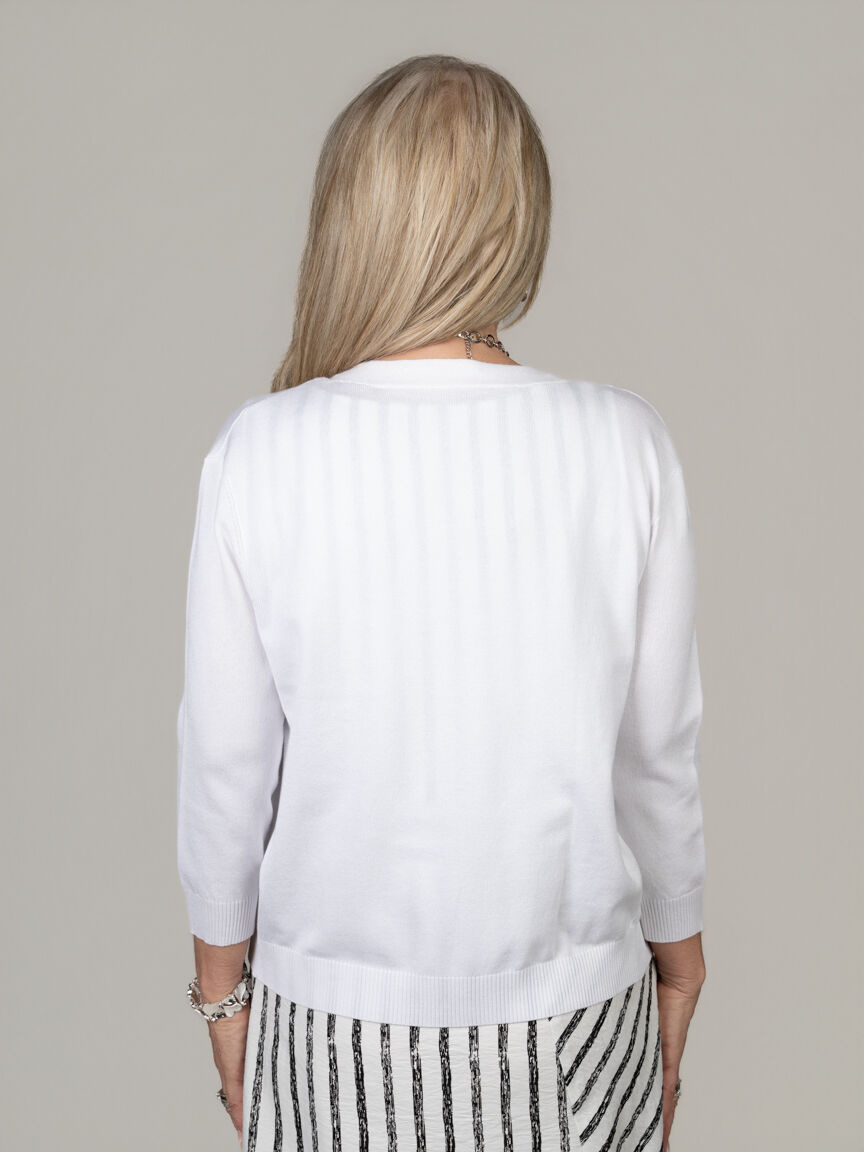 Lightweight 3/4 Sleeve Open Front Cardigan Image 3