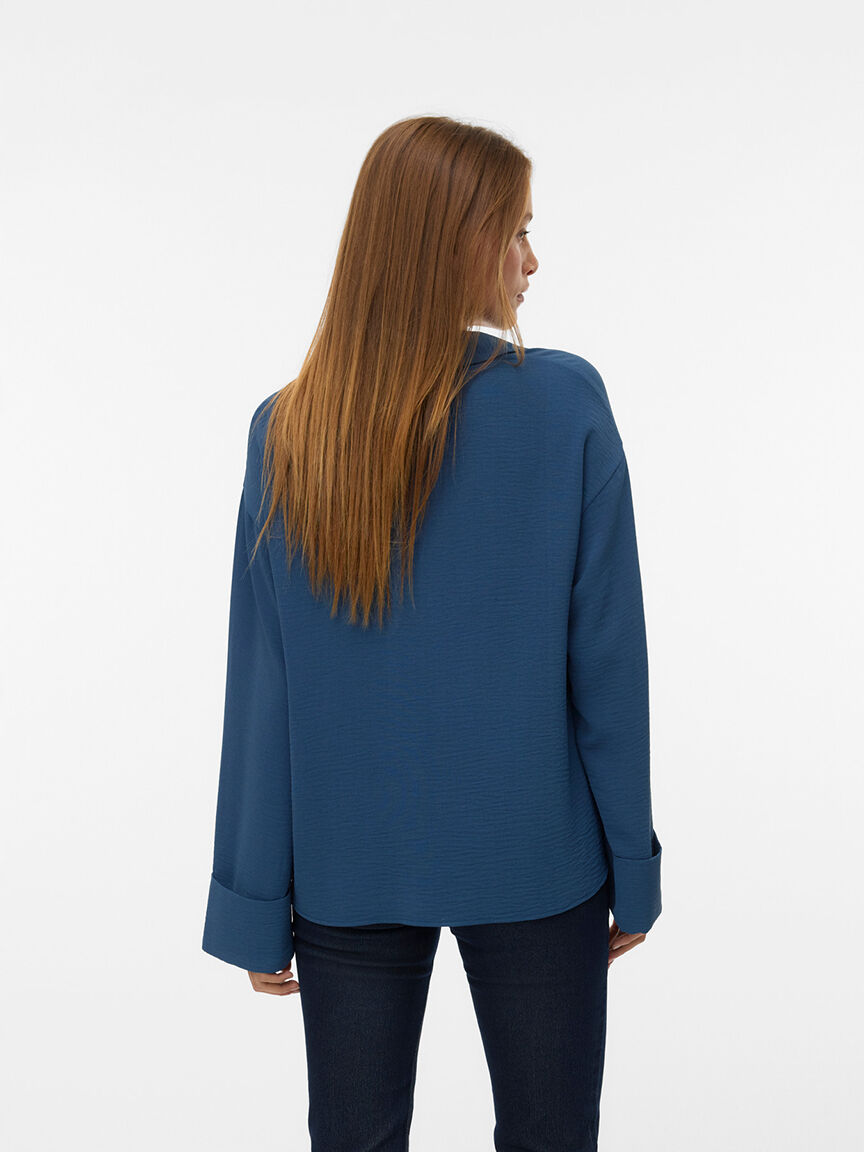 Long Sleeve Button Up Blouse