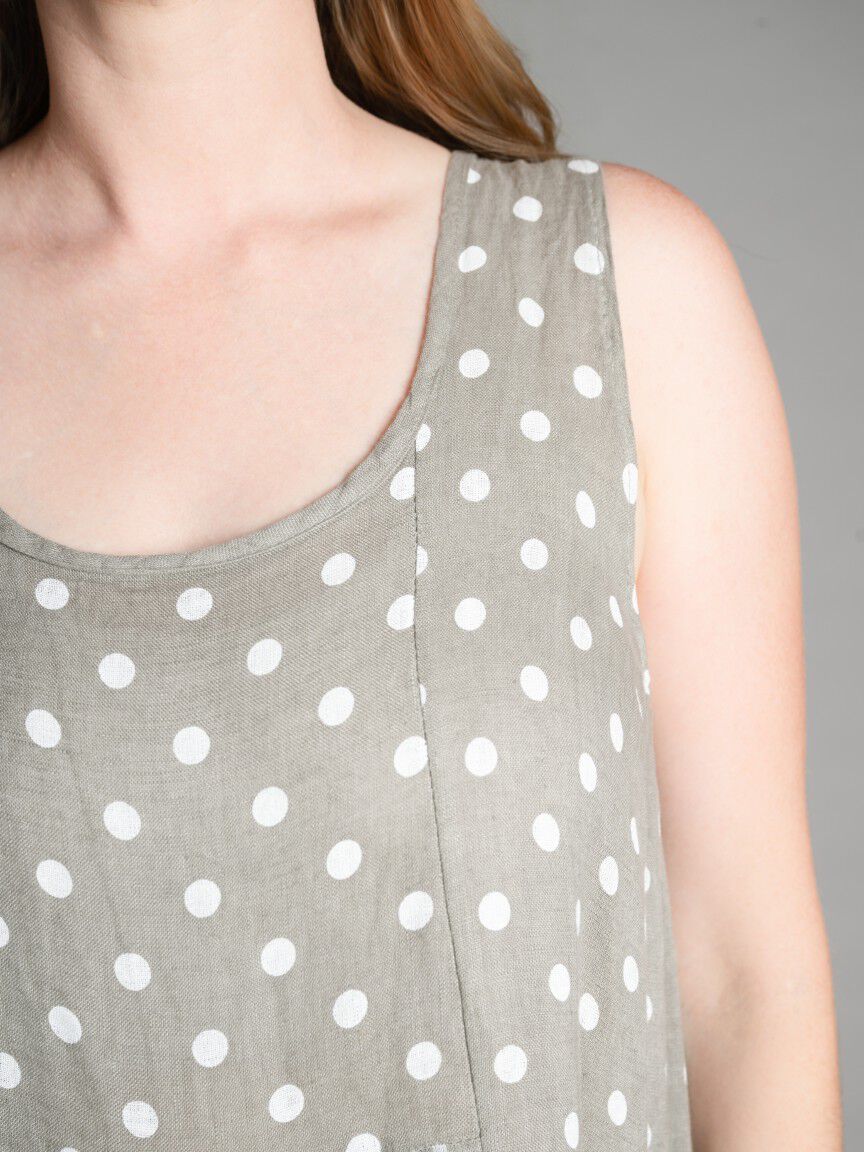Mixed Panel Sleeveless Dress