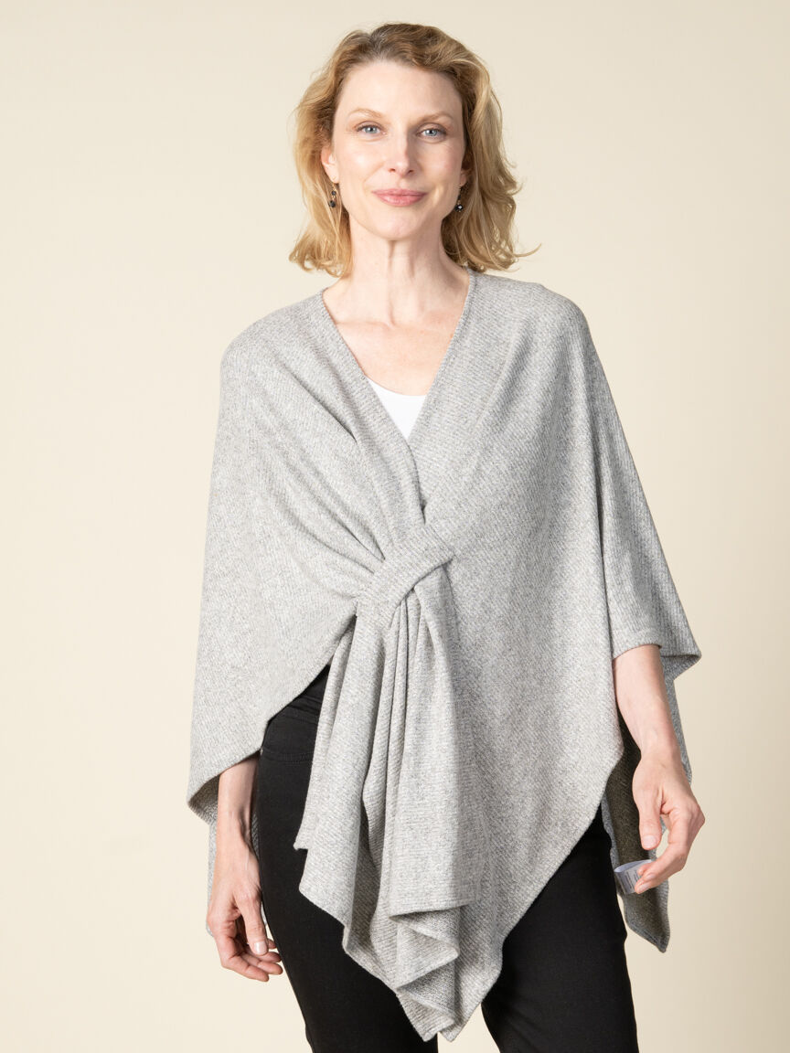 Knitted Cardigan Duster Poncho Image 3