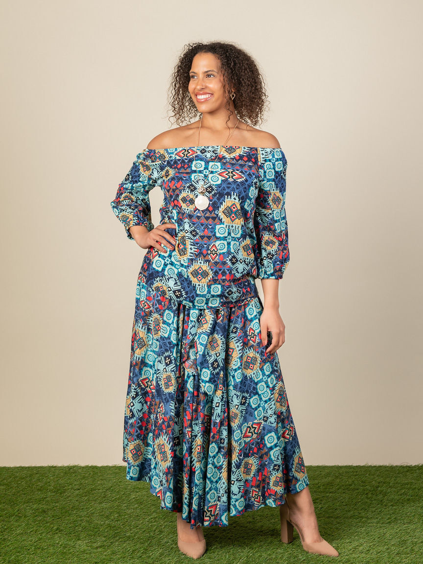 Maxi Skirt with Wooden Buckle Image 1