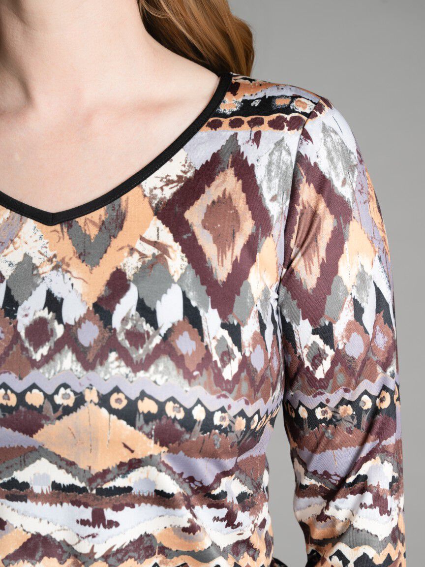 3/4 Sleeve Printed Top