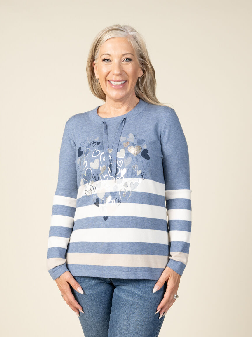 Long Sleeve Drawstring Sweater