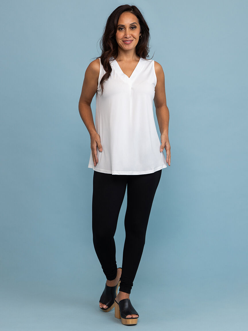 Classic Sleeveless V-Neck Top  Image 1