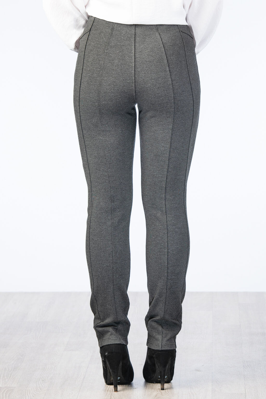 Pipping Pinned Pull-On Skinny Stretchy Pants Image 4