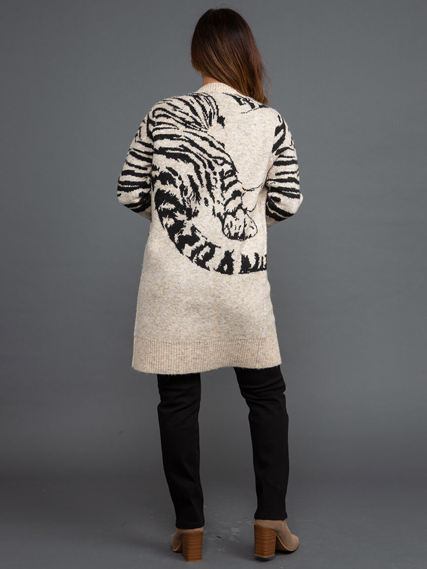 Long Sleeve Sweater Open Cardigan Image 4